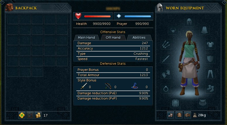Ein Screenshot vom Austattungsinterface